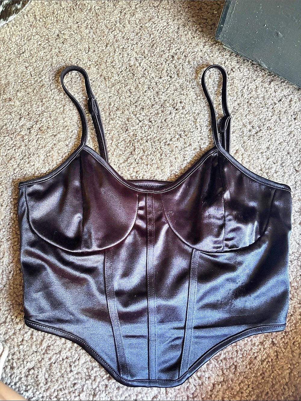 SHEIN Brown Corset Bodysuit Size Small Like New
